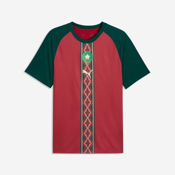 Koszulka piłkarska replika Puma Maroko Mistrzostwa Świata 2026 przedmeczowa. T-shirty damskie Puma, l, bez wzorów, z poliesteru, bez kołnierzyka. Za 239.99 zł.