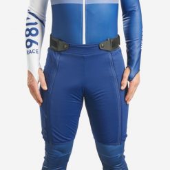 Spodenki narciarskie dla dorosłych Wedze 980. Niebieskie szorty męskie WED'ZE, z elastanu, bez kołnierzyka. Za 229.99 zł.
