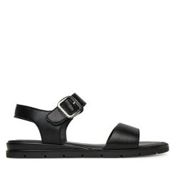 Sandały Tamaris. Czarne sandały damskie Tamaris, bez wzorów, bez obcasa, na płaskiej podeszwie. Za 249.99 zł.