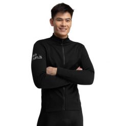 Męska zimowa kurtka rowerowa softshell Kolarstwo Siroko Core Everest. Czarne kurtki męskie SIROKO, l, bez wzorów, z materiału, bez kaptura. Za 190.00 zł.