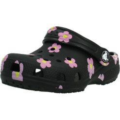 Sandały CROCS CLASSIC FLOWER CLOG Czarny. Czarne sandały damskie Crocs, bez wzorów, z syntetyku, bez obcasa. Za 119.99 zł.