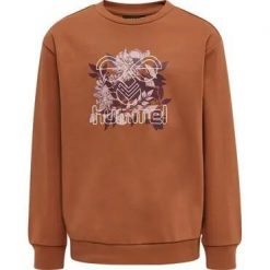 Bluza dziewczęca Hummel Liva. Brązowe bluzy bez kaptura damskie HUMMEL, z bawełny. Za 154.40 zł.