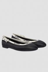 KARL LAGERFELD Czarne damskie baleriny KARO, Rozmiar 40. Czarne baleriny damskie Karl Lagerfeld, bez wzorów, bez obcasa. Za 699.99 zł.
