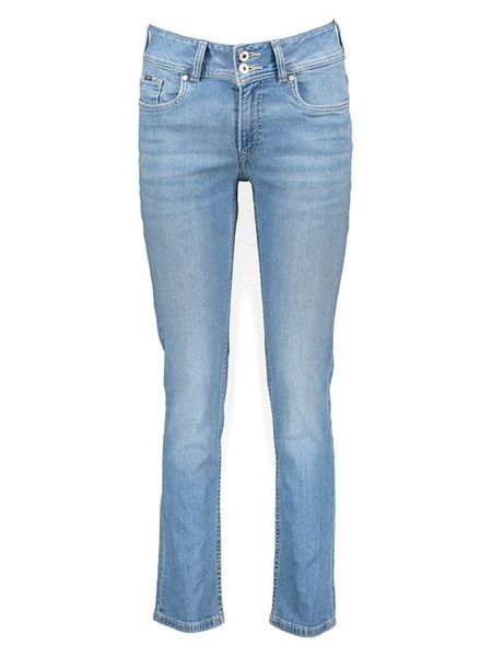 Pepe Jeans Dżinsy "Gen" - Slim fit - w kolorze błękitnym rozmiar: W27/L30. Niebieskie jeansy damskie Pepe Jeans. Za 144.58 zł.