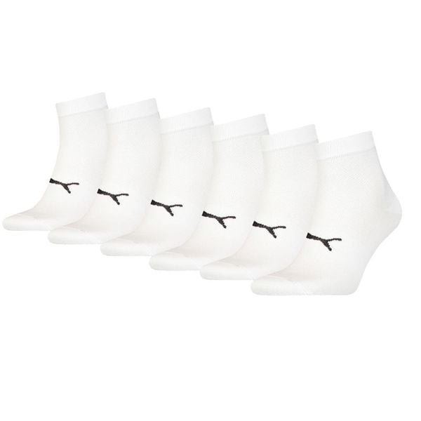 Skarpety Puma Sport Quarter Light, 6 pary białych. Białe skarpetki damskie Puma, bez wzorów, z elastanu. Za 162.99 zł.