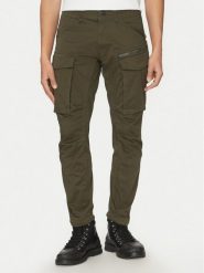 G-Star Raw Spodnie materiałowe Rovic D02190-5126-6059 Zielony Tapered Fit. Zielone spodnie materiałowe męskie G-Star, bez wzorów, z bawełny, retro. Za 429.99 zł.