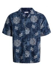 Jack & Jones Koszula "Alfredo" - Loose fit - w kolorze granatowym rozmiar: S. Niebieskie koszule męskie Jack & Jones, s, bez wzorów, bez kołnierzyka, bez ramiączek. Za 94.95 zł.