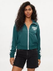 Tommy Jeans Bluza Varsity DW0DW17783 Zielony Regular Fit. Zielone bluzy bez kaptura damskie Tommy Jeans, xs, z jeansu. Za 649.99 zł.