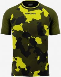 T-shirt męski Givova Army Military - żółto-zielony. Zielone t-shirty męskie Givova, l, bez wzorów, z materiału, bez kołnierzyka. Za 75.66 zł.
