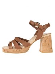 Paul Green Sandały w kolorze jasnobrązowym rozmiar: 39. Brązowe sandały damskie Paul Green, bez wzorów, bez obcasa, na koturnie. Za 308.18 zł.