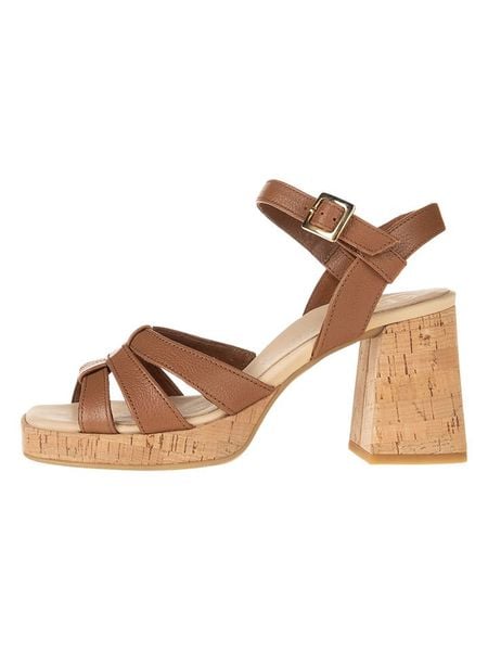 Paul Green Sandały w kolorze jasnobrązowym rozmiar: 39. Brązowe sandały damskie Paul Green, bez wzorów, bez obcasa, na koturnie. Za 260.43 zł.