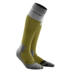 Skarpety do trekkingu męskie CEP Hiking z wełną merino kompresyjne wysokie. Szare skarpetki męskie CEP, bez wzorów, z wełny. Za 199.00 zł.