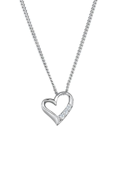 Elli DIAMONDS Damski wisiorek serce wieczność z diamentami (0.045 ct.) w srebrze 925 Sterling Silver Naszyjniki 1 ct. Szare naszyjniki damskie Elli DIAMONDS, srebrne. Za 463.99 zł.