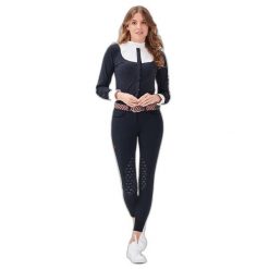 Damskie spodnie jeździeckie Gaze Jamia. Niebieskie spodnie materiałowe damskie GAZE, bez wzorów, z dzianiny. Za 1,239.90 zł.