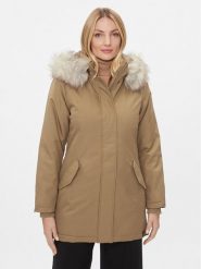 ONLY Parka 15300633 Brązowy Regular Fit. Brązowe parki damskie Only, s, bez wzorów, z syntetyku. Za 349.99 zł.
