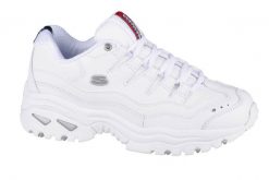 Buty sportowe Sneakersy damskie, Skechers Energy. Białe buty sportowe na co dzień damskie Skechers, bez wzorów, z materiału, trekkingowe. Za 249.99 zł.