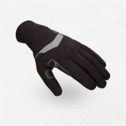 Rękawiczki żeglarskie Tribord Sailing 900 z neoprenu 1 mm. Czarne rękawiczki damskie Decathlon, na jesień, bez wzorów, z gumy. Za 119.99 zł.