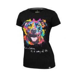 Koszulka damska Pitbull Watercolor. Czarne bluzki damskie PITBULL, l, bez wzorów, bez kołnierzyka. Za 79.00 zł.
