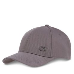 Czapka z daszkiem Calvin Klein. Szare czapki męskie CALVIN KLEIN, bez wzorów. Za 159.99 zł.