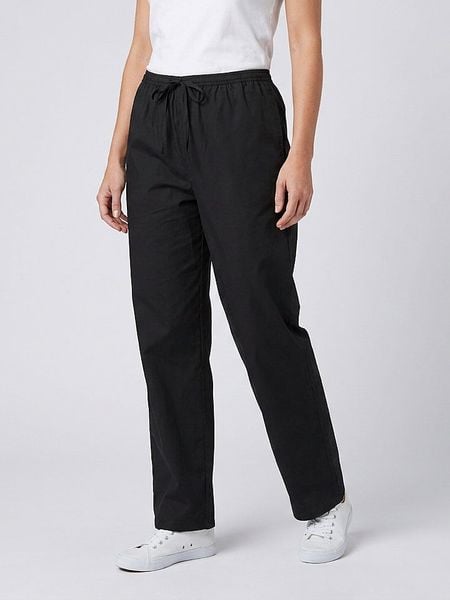 MOSS COPENHAGEN Spodnie "Lopi" w kolorze czarnym rozmiar: M. Czarne spodnie materiałowe damskie MOSS COPENHAGEN, bez wzorów, z materiału, z podwyższonym stanem. Za 134.95 zł.