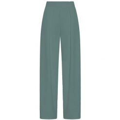 Spodnie Deha Cozy Pleated Pants Damskie. Zielone spodnie materiałowe damskie Deha, bez wzorów, z elastanu, casualowe, z podwyższonym stanem. Za 468.99 zł.
