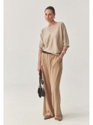 TATUUM Sweter w kolorze beżowym rozmiar: XL. Brązowe swetry klasyczne damskie Tatuum, xl, z bawełny, bez kołnierzyka. Za 120.45 zł.