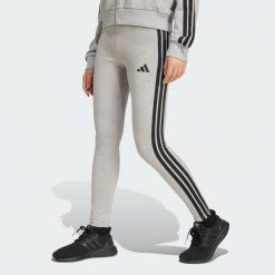 Legginsy Essentials 3-Stripes Cotton. Czarne legginsy damskie Adidas, xl, bez wzorów, z bawełny. Za 139.05 zł.