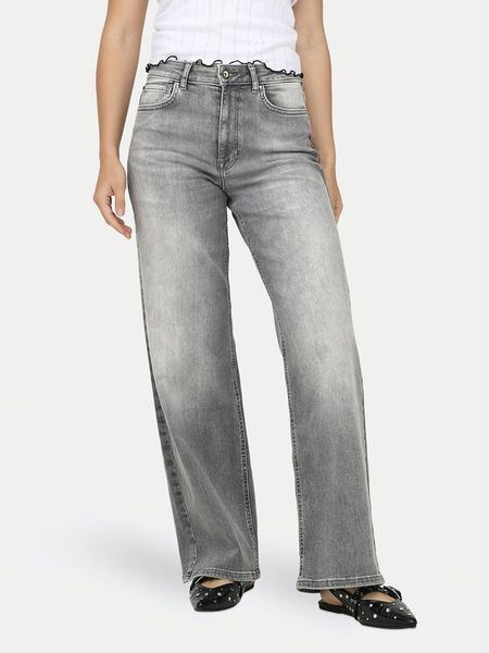 ONLY Jeansy Madison 15299800 Szary Wide Leg. Szare jeansy damskie Only. Za 199.99 zł.