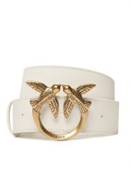 Pinko Pasek Damski Love Berry H4 Belt PE 23 PLT01 100120 A0F1 Biały. Białe paski damskie Pinko, bez wzorów, ze skóry. Za 309.99 zł.