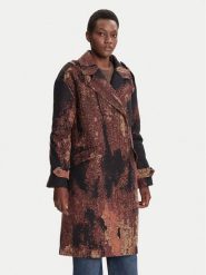 Desigual Płaszcz przejściowy Brushed Lacroix 25WWEW05 Brązowy Loose Fit. Brązowe płaszcze damskie Desigual, m, bez wzorów, z bawełny. Za 959.99 zł.