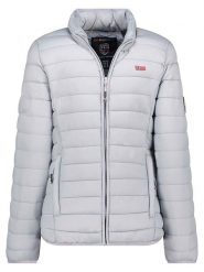 Geographical Norway Kurtka pikowana "Atika" w kolorze jasnoszarym rozmiar: S. Szare kurtki damskie Geographical Norway, s, z aplikacjami, bez kaptura. Za 122.96 zł.