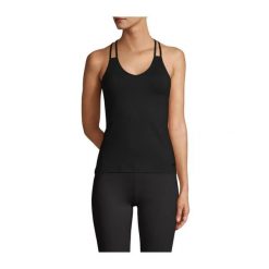 Koszulka Casal V-Neck Racerback Sportowa Damska Oddychająca do Jogi. Czarne bluzki sportowe damskie Casall, bez kołnierzyka, bez ramiączek. W wyprzedaży za 159.00 zł.