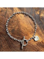 Eclat d'Argent Srebrna bransoletka z elementem ozdobnym rozmiar: onesize. Szare bransoletki damskie Eclat d'Argent, srebrne. Za 152.99 zł.