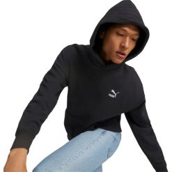 Bluza z kapturem Puma Classics Relaxed Hoodie Tr, Mężczyźni. Czarne bluzy sportowe męskie Puma, bez wzorów, z bawełny, sportowe, bez kołnierzyka, bez ramiączek. Za 287.00 zł.