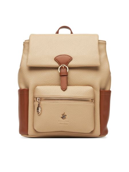 Beverly Hills Polo Club Plecak CEO-BHPC-C-002-08 Beżowy. Brązowe plecaki damskie Beverly Hills Polo Club, bez wzorów, z materiału. Za 249.99 zł.