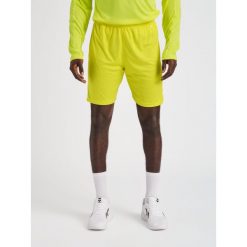 Spodenki piłkarskie męskie Hummel Core XK Poly Shorts. Żółte szorty męskie HUMMEL, bez wzorów, sportowe. Za 120.00 zł.