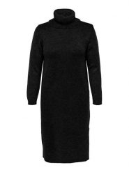 ONLY Carmakoma Sukienka dzianinowa 15283137 Czarny Box Fit. Czarne sukienki damskie Only Carmakoma, bez wzorów, z dzianiny, bez kołnierzyka, bez ramiączek. Za 139.99 zł.