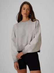 Bluza dresowa loose bez kaptura damska 4F 4FRSS26TSWSF2991. Szare bluzy bez kaptura damskie 4f, s, z bawełny. Za 114.99 zł.