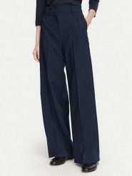 Weekend Max Mara Spodnie materiałowe Visivo 2625136061 Granatowy Regular Fit. Niebieskie spodnie materiałowe damskie Weekend Max Mara, bez wzorów, z materiału. Za 969.99 zł.