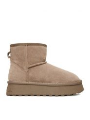 Badura Śniegowce C-WFA-01-H Szary. Szare śniegowce damskie Badura, ze skóry. Za 229.99 zł.