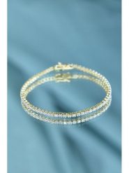 DIAMANTA Złota bransoletka "Rivière" z diamentami rozmiar: onesize. Żółte bransoletki damskie DIAMANTA, złote. Za 6,524.99 zł.