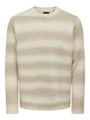 ONLY & SONS Sweter w kolorze beżowym rozmiar: XL. Brązowe swetry męskie Only & Sons, xl, bez wzorów, z wełny, bez kołnierzyka. Za 92.21 zł.