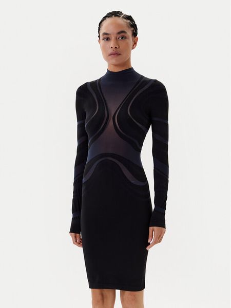 Wolford Sukienka koktajlowa Venus 57178 Granatowy Slim Fit. Niebieskie sukienki damskie Wolford, m, bez wzorów, z syntetyku, wizytowe, bez kołnierzyka, bez ramiączek. Za 1,079.00 zł.