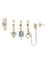 U.S. Polo Assn. Kolczyki-kreole (5 szt.) z kryształami rozmiar: onesize. Białe kolczyki damskie U.S. Polo Assn., z kryształem, metalowe. Za 60.99 zł.