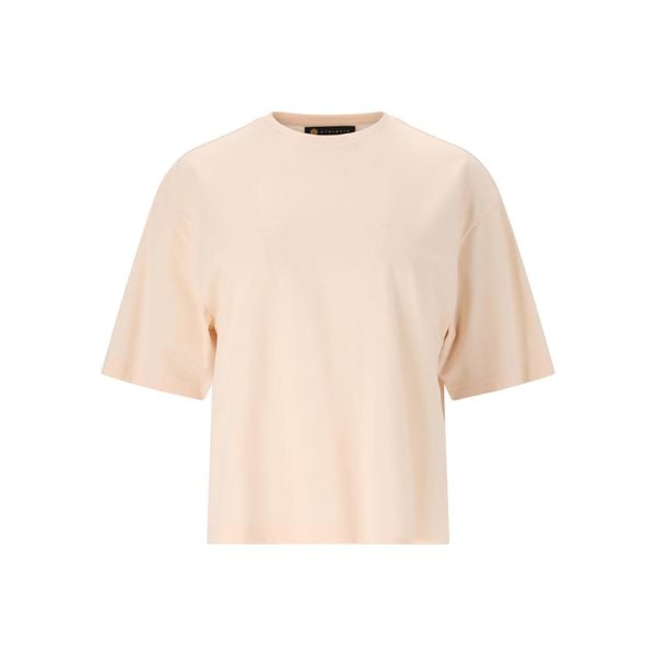 Koszulka do jogi Athlecia London Oversized. Czerwone bluzki damskie Athlecia, z bawełny, bez kołnierzyka, bez ramiączek. W wyprzedaży za 54.90 zł.