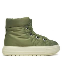 Trzewiki Converse. Zielone botki damskie Converse, retro, bez obcasa, na płaskiej podeszwie, bez zapięcia. Za 399.99 zł.