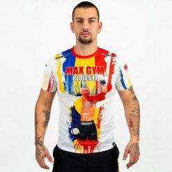 Nokaut Koszulka Team Daniel Dragomir. Białe bluzki sportowe damskie KNOCKOUT, xl, z elastanu, bez kołnierzyka, bez ramiączek. Za 86.27 zł.