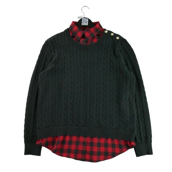 Second life - Damski czarny sweter - Jak nowy. Czarne swetry klasyczne damskie Ralph Lauren, bez kołnierzyka. Za 135.32 zł.