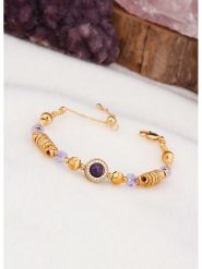 L'Atelier de Gaia Pozłacana bransoletka z cyrkoniami rozmiar: onesize. Różowe bransoletki damskie L'Atelier de Gaia, pozłacane. Za 86.99 zł.