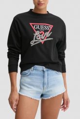 GUESS Czarna bluza damska Love. Czarne bluzy bez kaptura damskie Guess, s. W wyprzedaży za 209.99 zł.